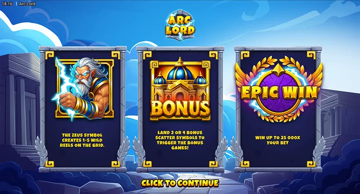 Val av spelläge i Arc Lord