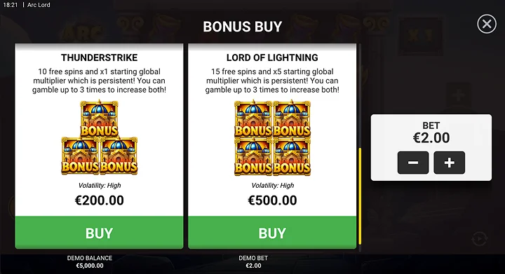 Bonusarna Thunderstrike Bonus och Lord of Lightning i Arc Lord